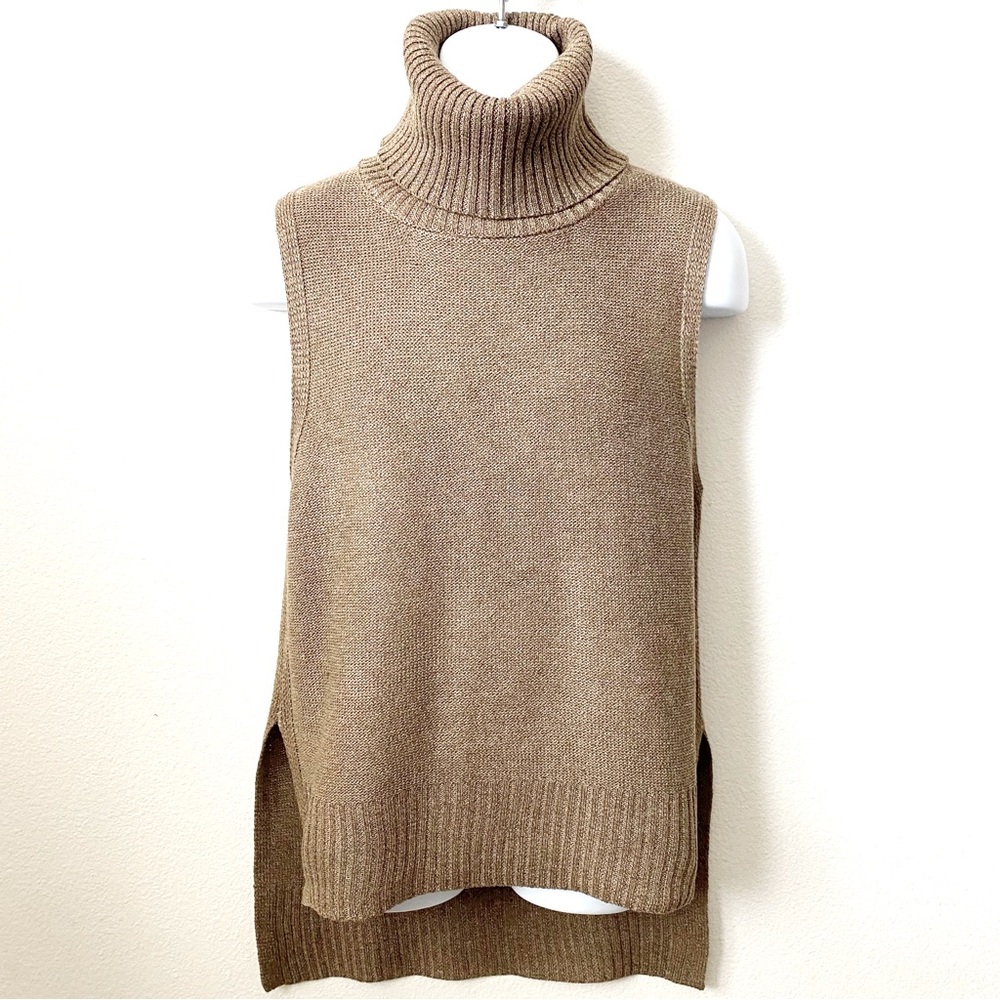 rain + rose, High-Low Turtleneck Top Shirt Vest organic quiet luxury old money